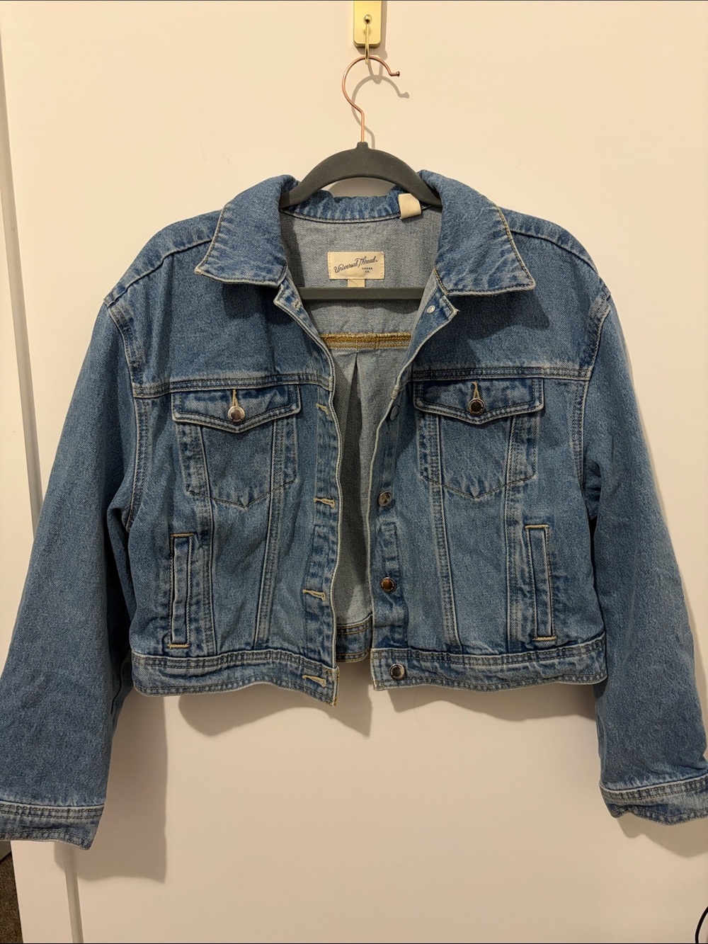 Universal Thread Light Blue Denim Cropped Jacket